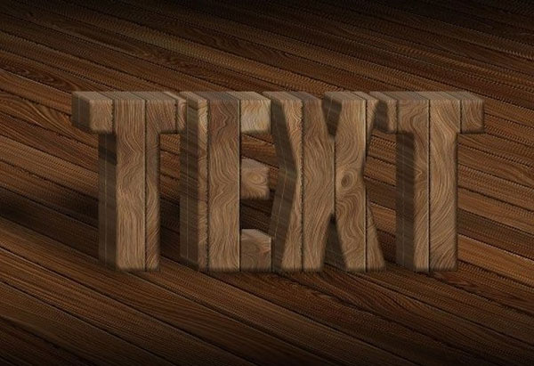 3D Wood Text Style Photoshop Action