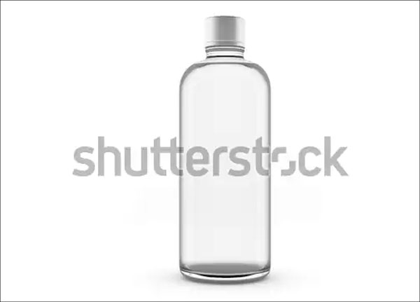 3D Water Bottle Mockup