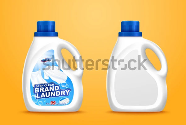 3d Illustration Laundry Detergent Bottle Mockup