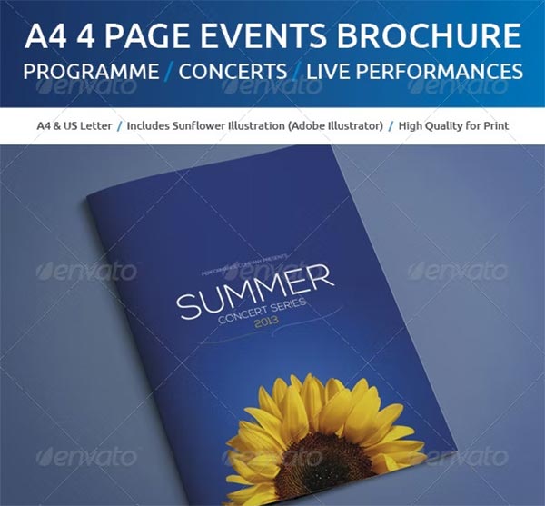 A4 Events Brochure Template