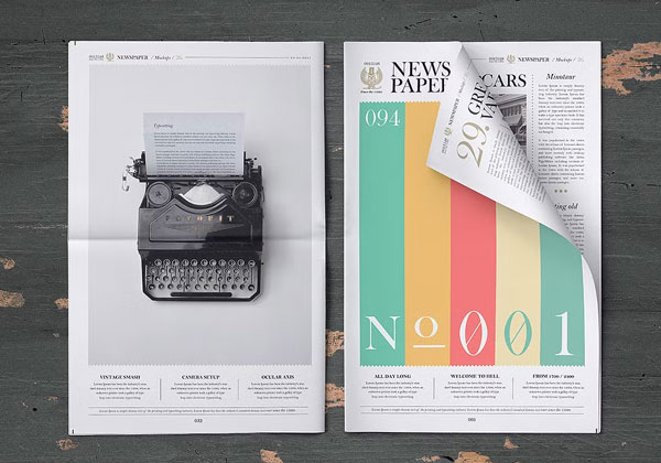 A4 Magazine Paper Mockup Template