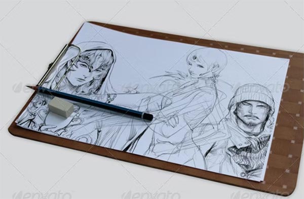 A4 Sketch Mockup