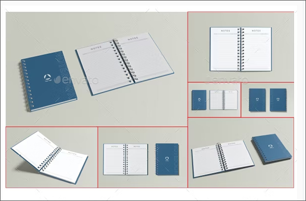 A5 Spiral Notebook Mockup PSD