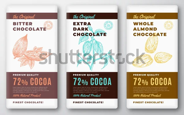 Abstract Chocolate Bar Packaging Template