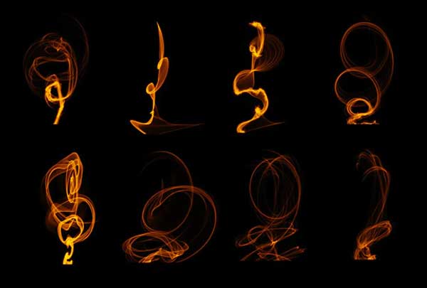 Abstract Fire Photoshop Stamp Brushes