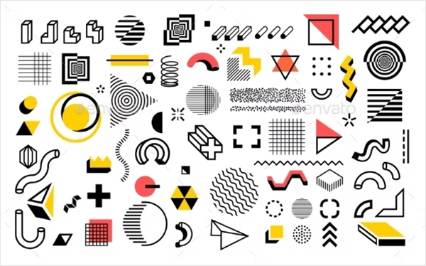 Abstract Geometric Shapes Template