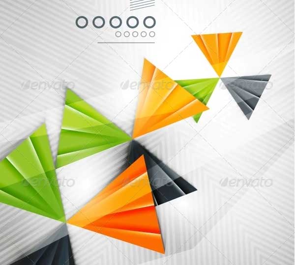 Abstract Geometric Triangle Shapes Design