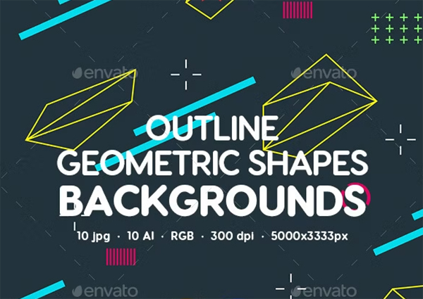 Abstract Linear Geometric Shapes Backgrounds