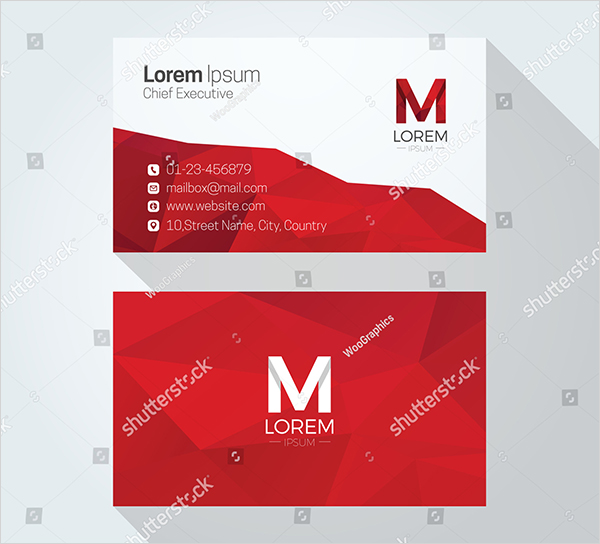 Abstract Polygonal Background Business Card Template