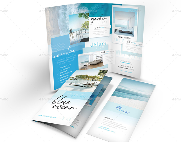 Abstract Resort Or Hotel Brochure Template