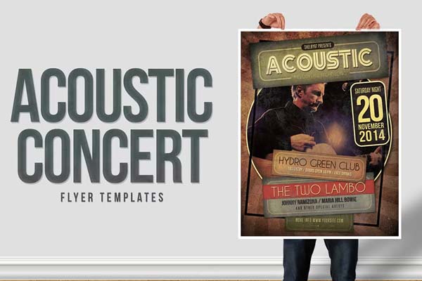 Acoustic Concert Flyer Templates
