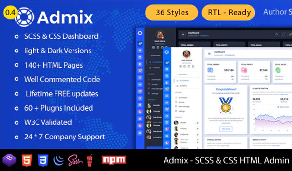Admix - HTML Admin Dashboard Template