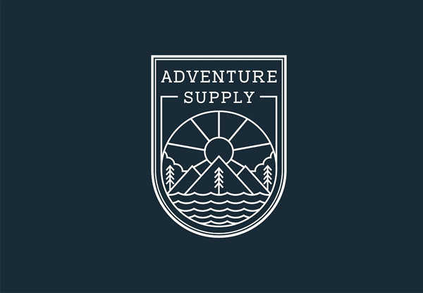 Adventure Line Art Logo Badge