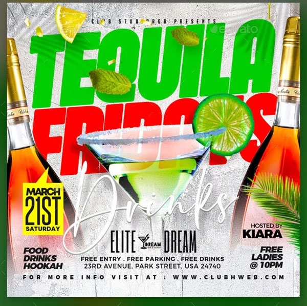 Alcohol Drink Party Flyer Templates