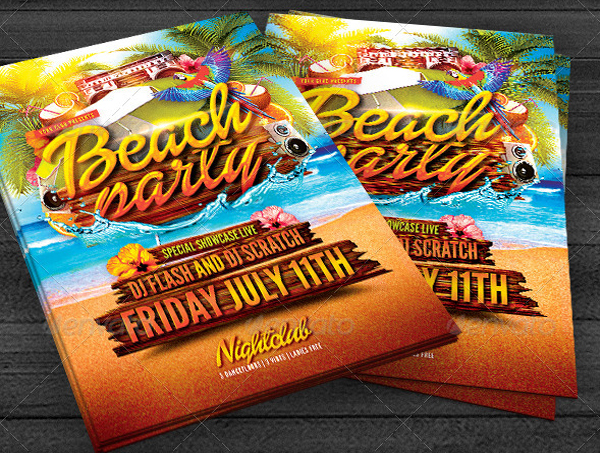 Best Amazing Beach Party Flyer Templates