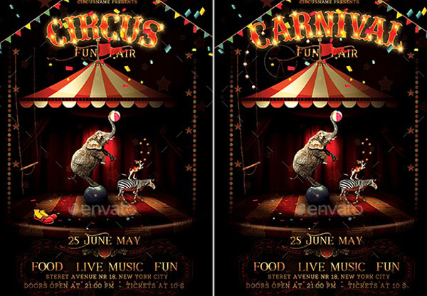 Amazing Circus Show Flyer Design