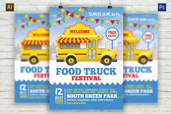 Amazing Food Truck Festival Flyer