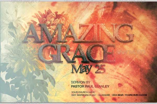 Amazing Grace Church Flyer Invite Template