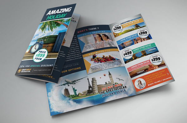 Amazing Travel & Tour Trifold Brochure