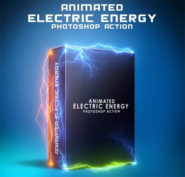 Animated Electric Energy Photoshop Action