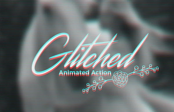 Animated Glitch Effect Action