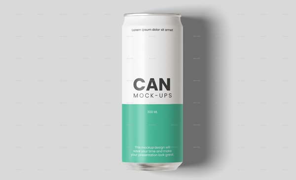 Animated Soda Can Mockup Template