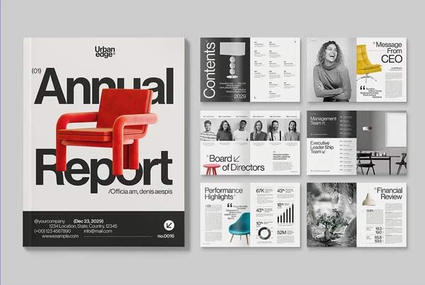 Annual Report Editable Template