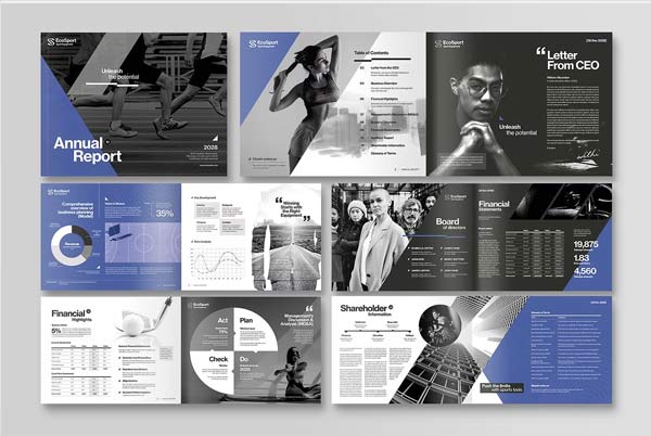 Annual Report Landscape Brochure Template