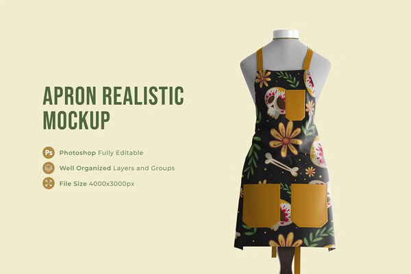 Apron Realistic Mockup