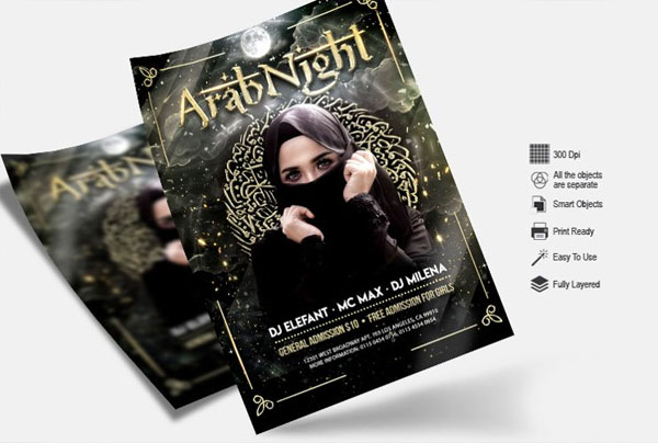 Arab Night - PSD Flyer Template