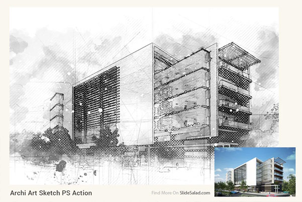 Archi Art Sketch Photoshop Action