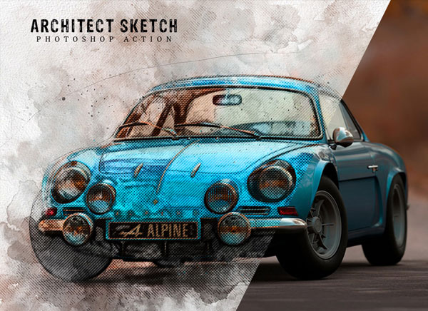 Architect Sketch Photoshop Actions
