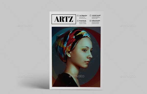 Art Magazine Template Design