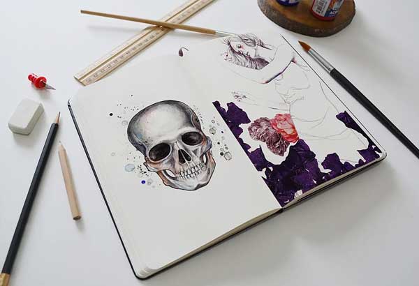 Artist Sketch Book Mockup