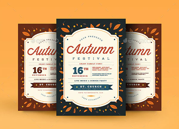Autumn Festival Celebration Flyer Template