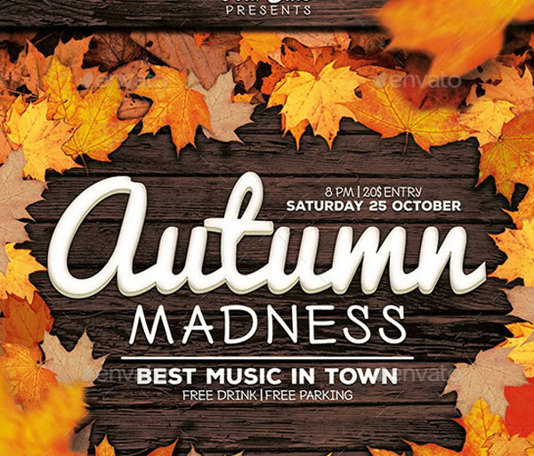 Autumn Madness Flyer Template