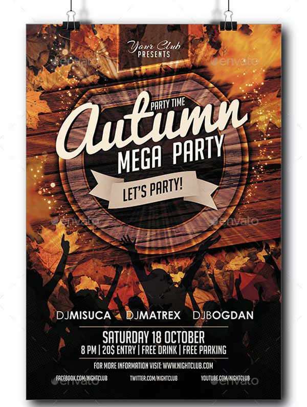 Autumn Mega Party Flyer Template