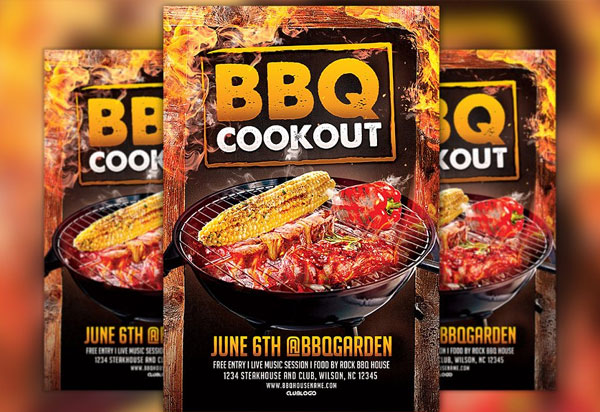 BBQ Cookout Flyer Template