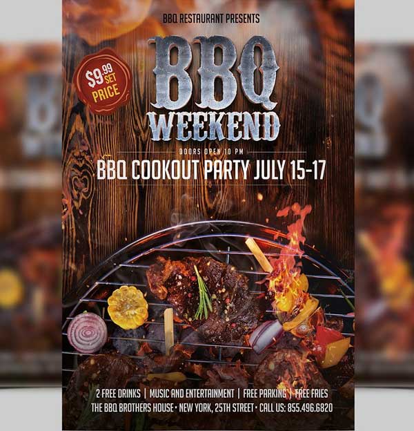 BBQ Cookout Flyer Templates