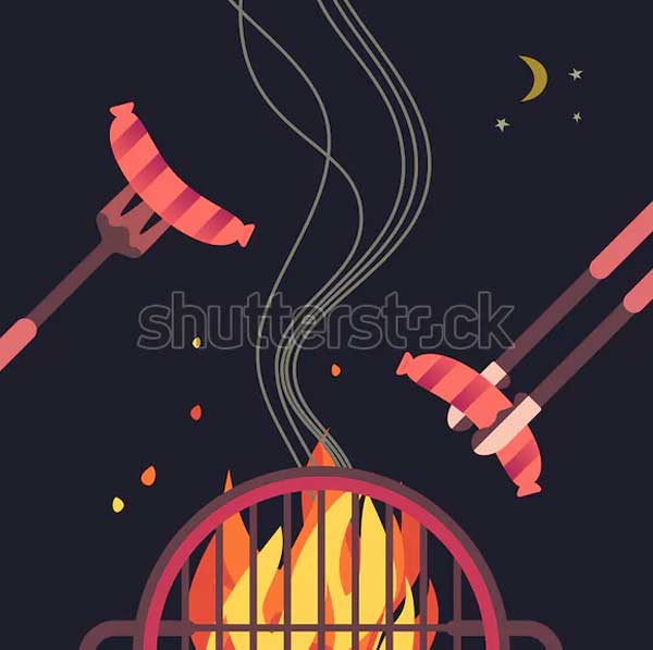 BBQ Grilled Sausages Flyer Templates