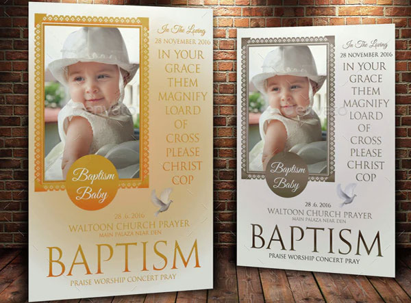 Baby Baptism Flyers Templates