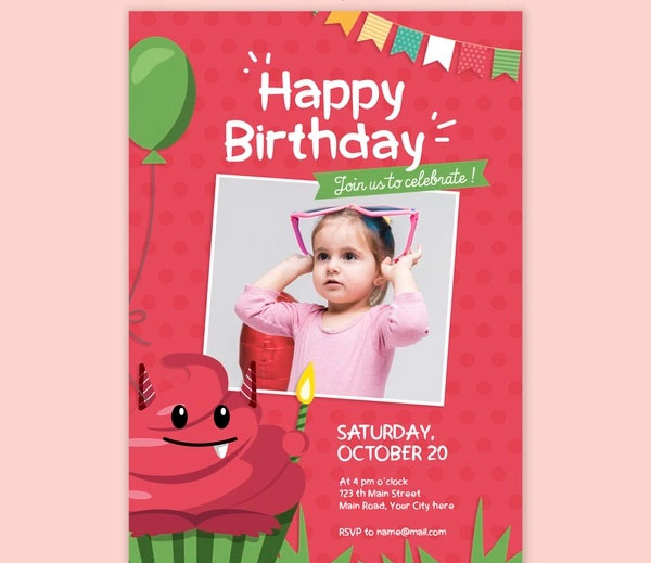 Baby Birthday Flyer Concept Template Free Psd