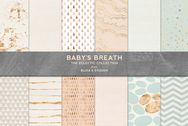 Baby's Breath Rose Gold Patterns