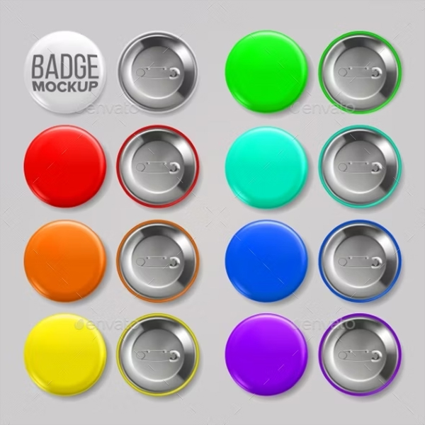 Badge Mockup Set Vector
