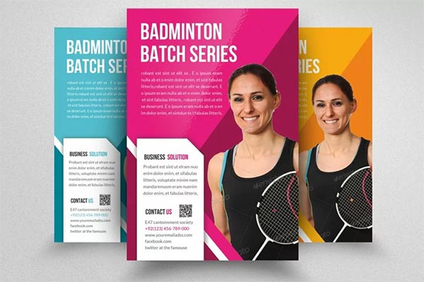 Badminton Training Class Sports Flyer