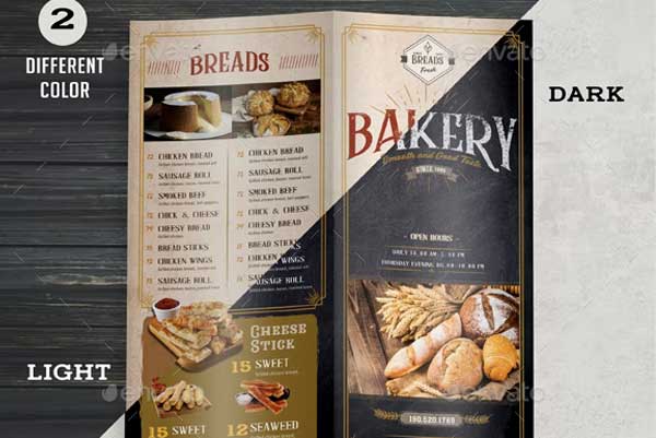 Bake Sale Menu Brochure
