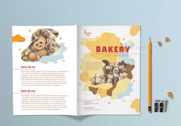 Bake Sale Shop Bi-fold Brochure Template