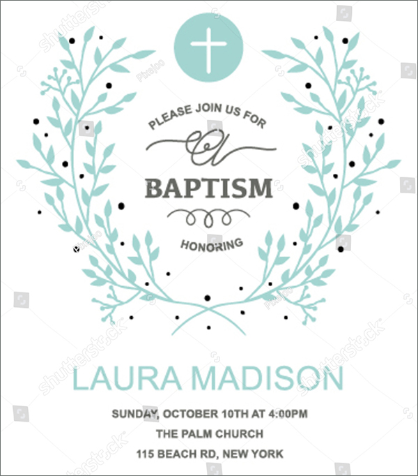 Baptism Invitation Banner Design