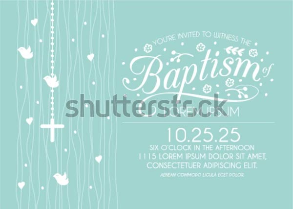 Baptism Invitation Card Design
