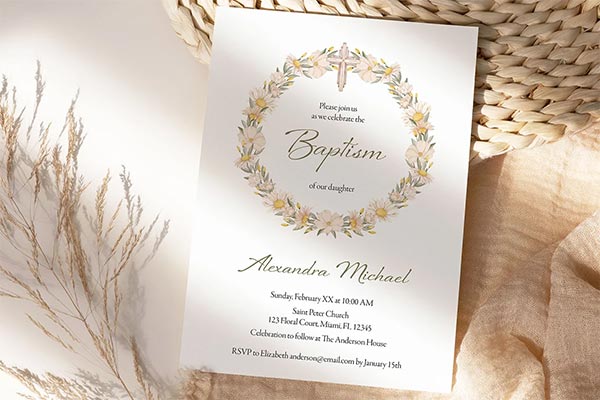 Baptism Invite Card Templates